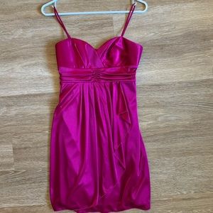 Cute pink spaghetti strap dress